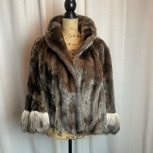 Vintage Regina Glenara By Glenoit Faux Fur Capelet Cape Coat Stole One Size